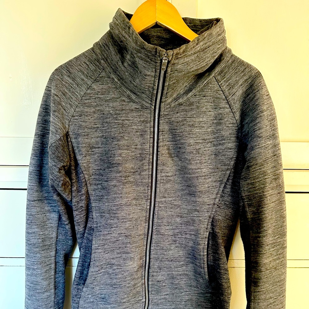 Grey lululemon athletica zip up hoodie